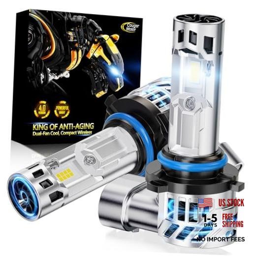Fog Bulbs Bulb with Dual Cooling Fan, 10X Brightness Real 1:1 Size, Long 9006