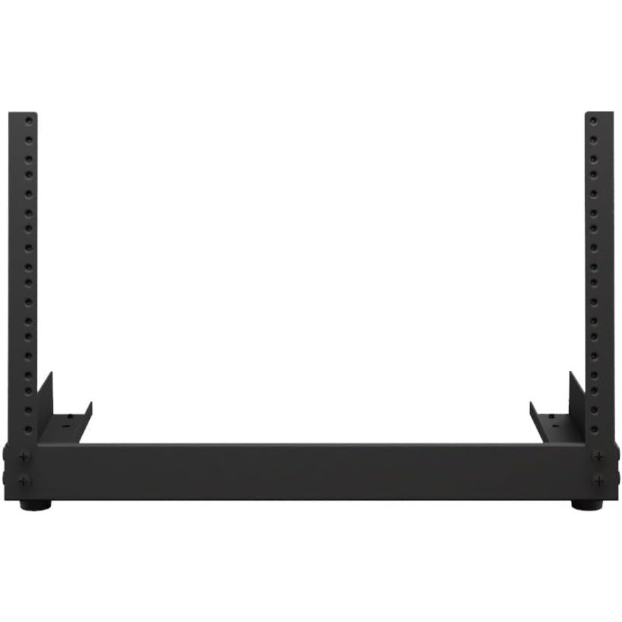2-Post Open Frame Desk Rack 6U 10-32 Threaded Black 6.16 lbs Cold Rolled Steel
