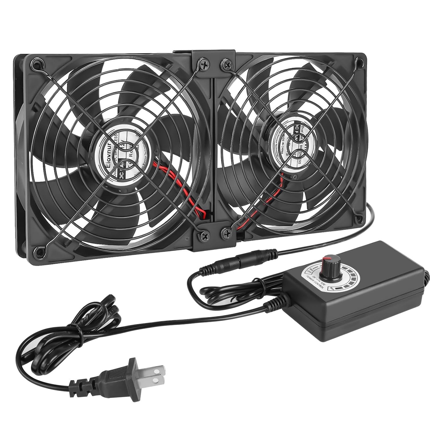Big Airflow 2 x 120mm 240mm AC 110V 120V 220V 240V Variable Speed Fan for Min...