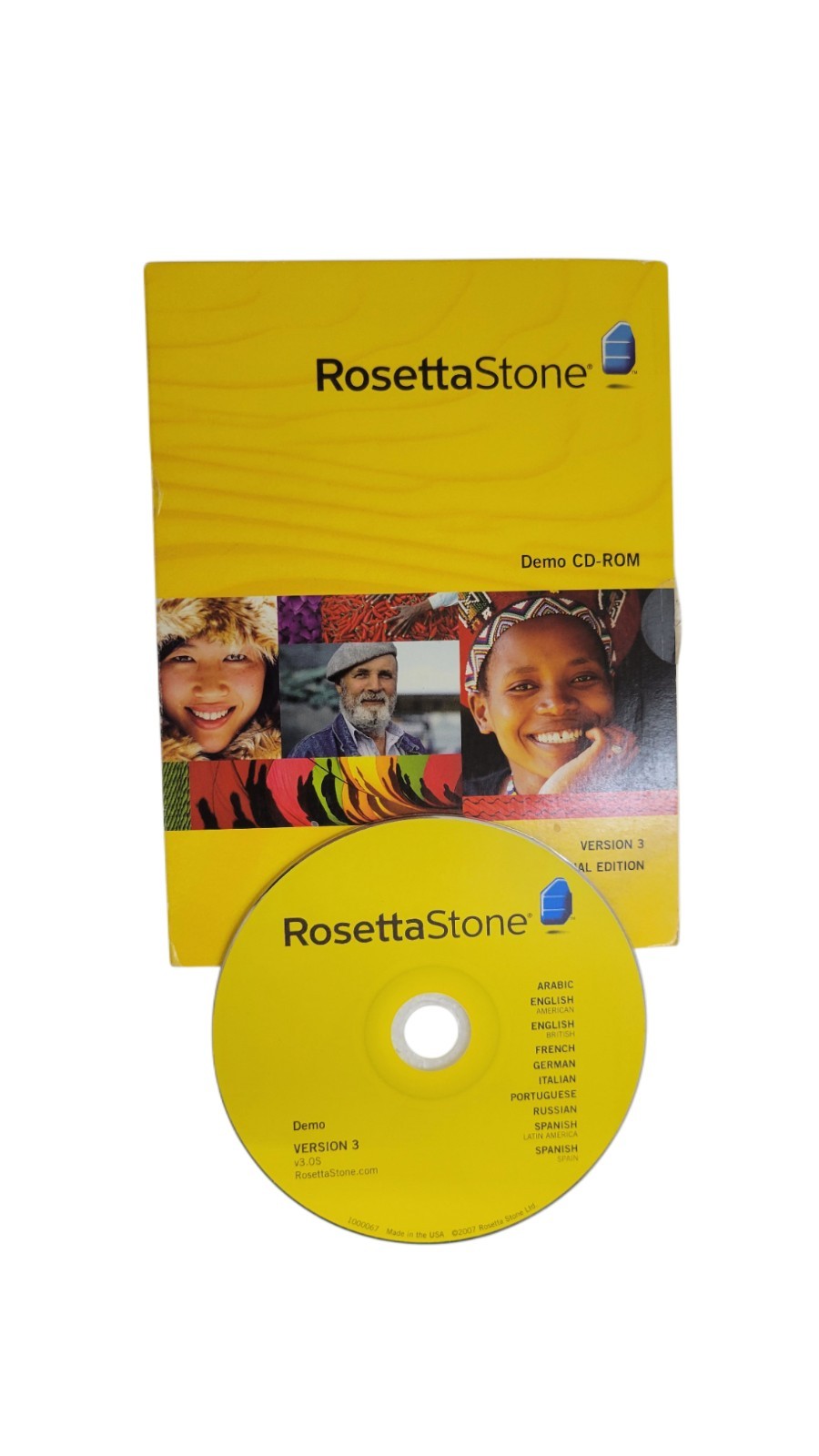 Vintage Rosetta Stone Version 3 Demo CD ROM Sampler 28 Languages 2008
