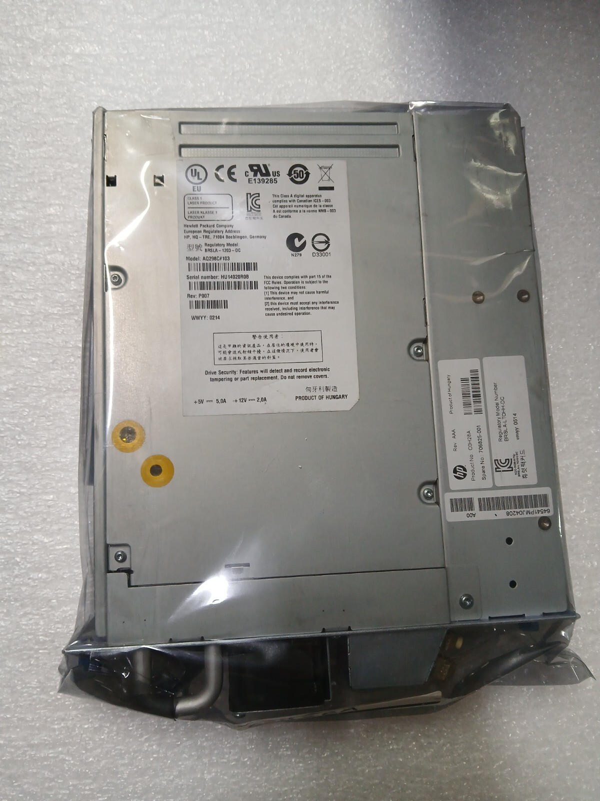 HP C0H28A lto6 hh fc module for msl2024/48/96 g2 Tape Drive 706825-001 LTO-6