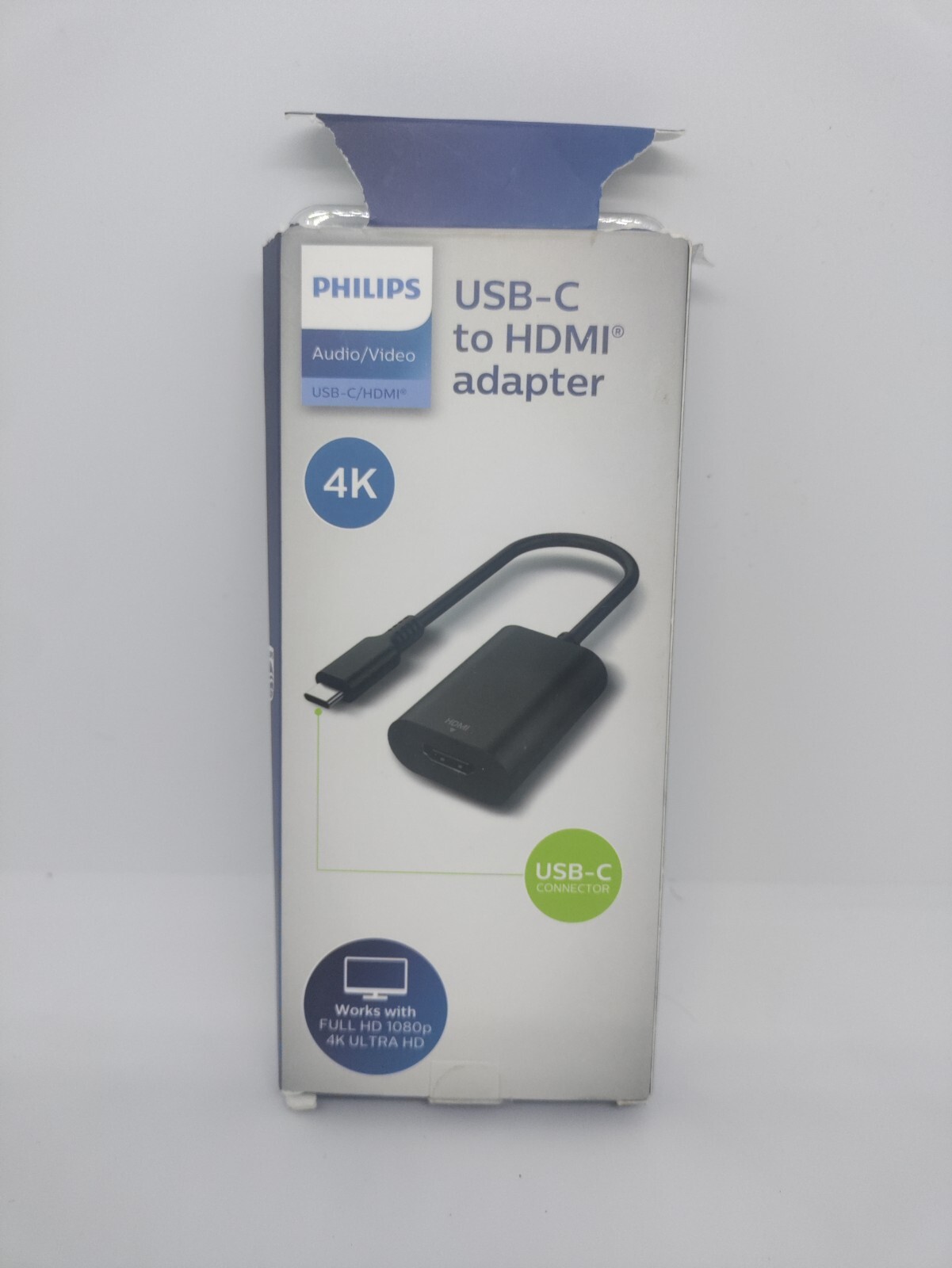 Philips High Speed USB-C To HDMI Adapter New Damage Box Working 