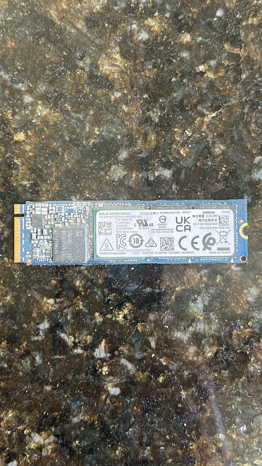 Kioxia 512GB M.2 2280 NVMe PCIe Gen3 x4 SSD KXG60ZNV512G