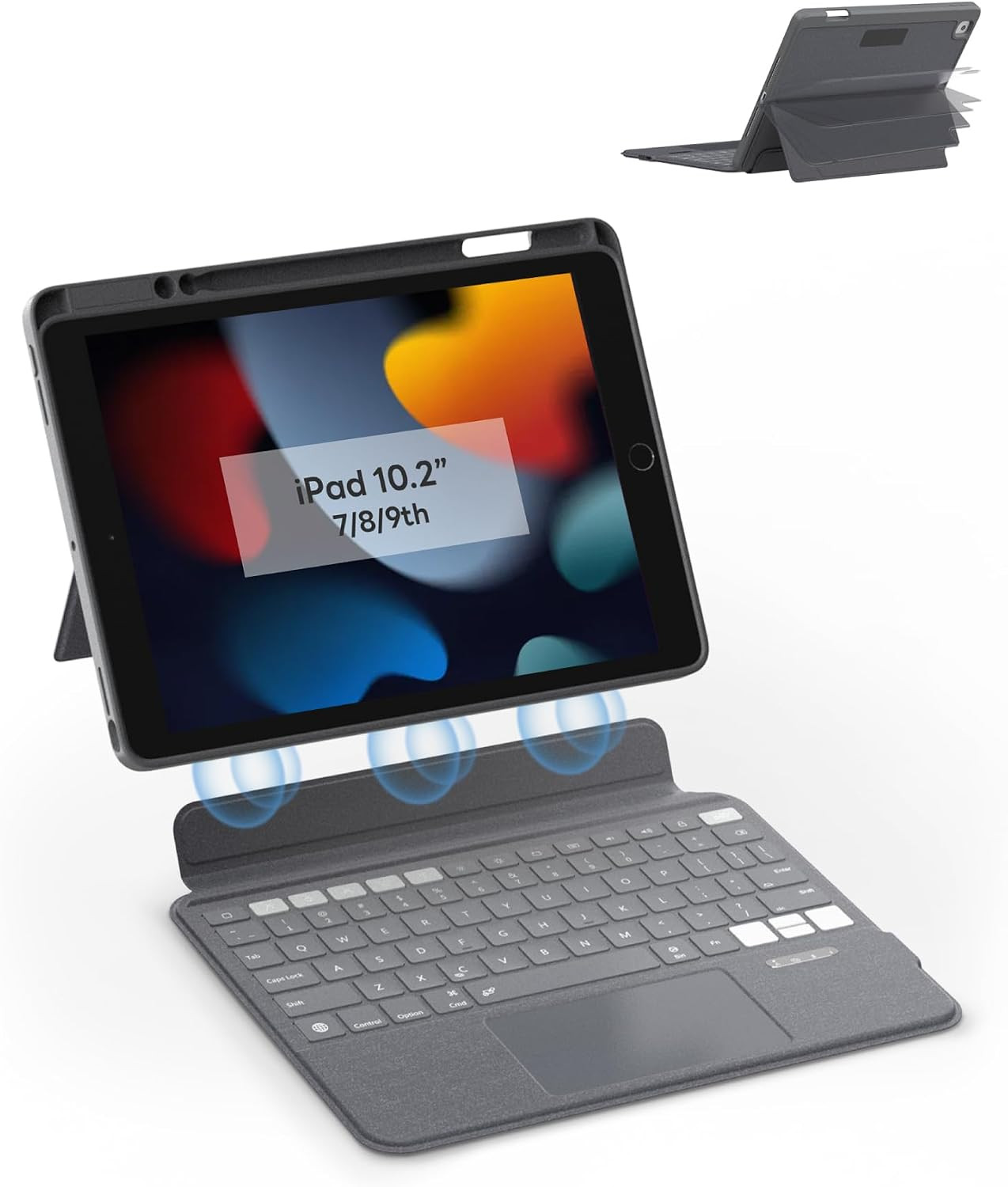 Magnetix Keyboard Case for Ipad 10.2 7Th/8Th/9Th Gen & Ipad Air 10.5