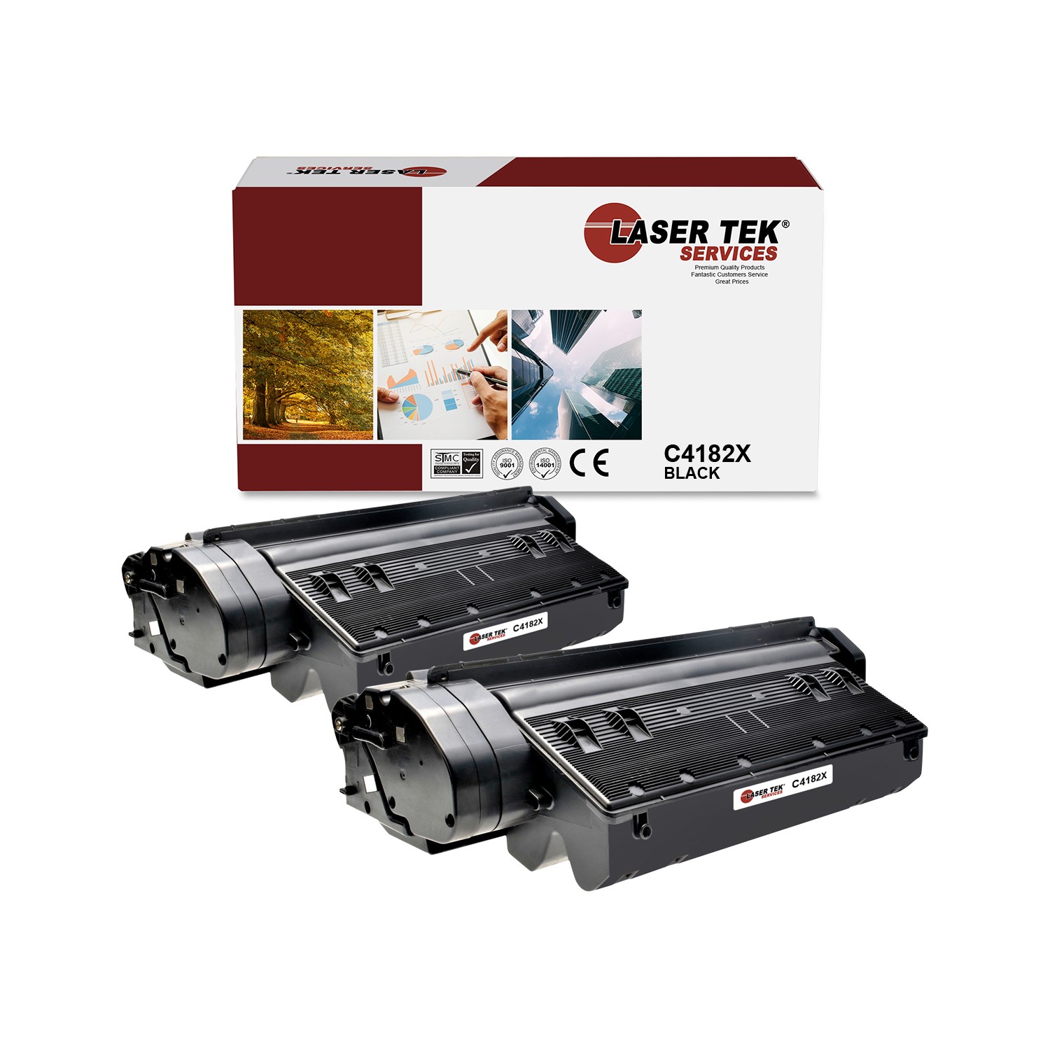 2Pk LTS 82X C4182X Black HY Compatible for HP LaserJet 8150mfp 8150 8150dn Toner