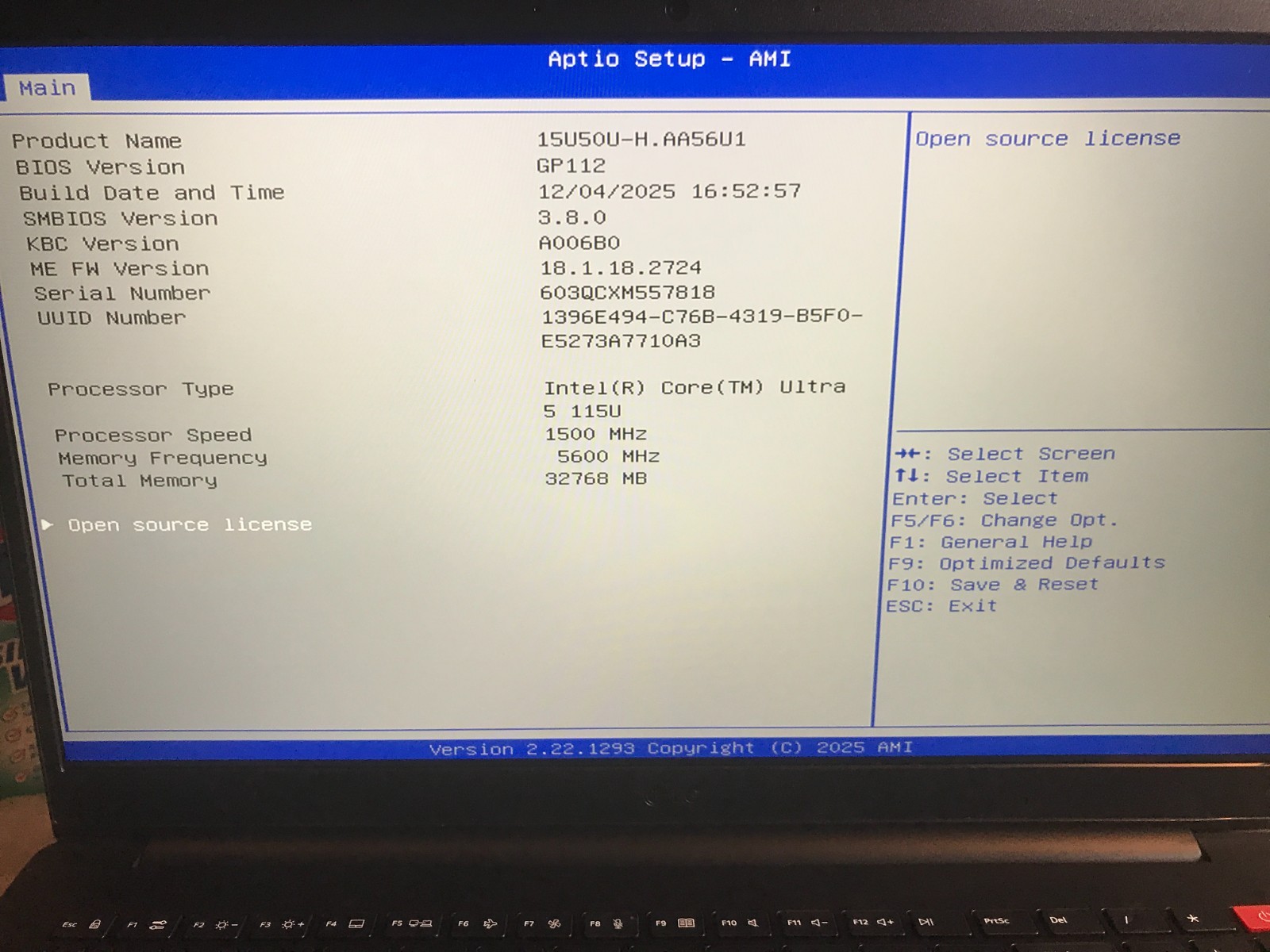 LG Gram 15U50U-H.AA56U1 15.6" Core Ultra 5 115U 1.5GHz 32GB  512GB #37