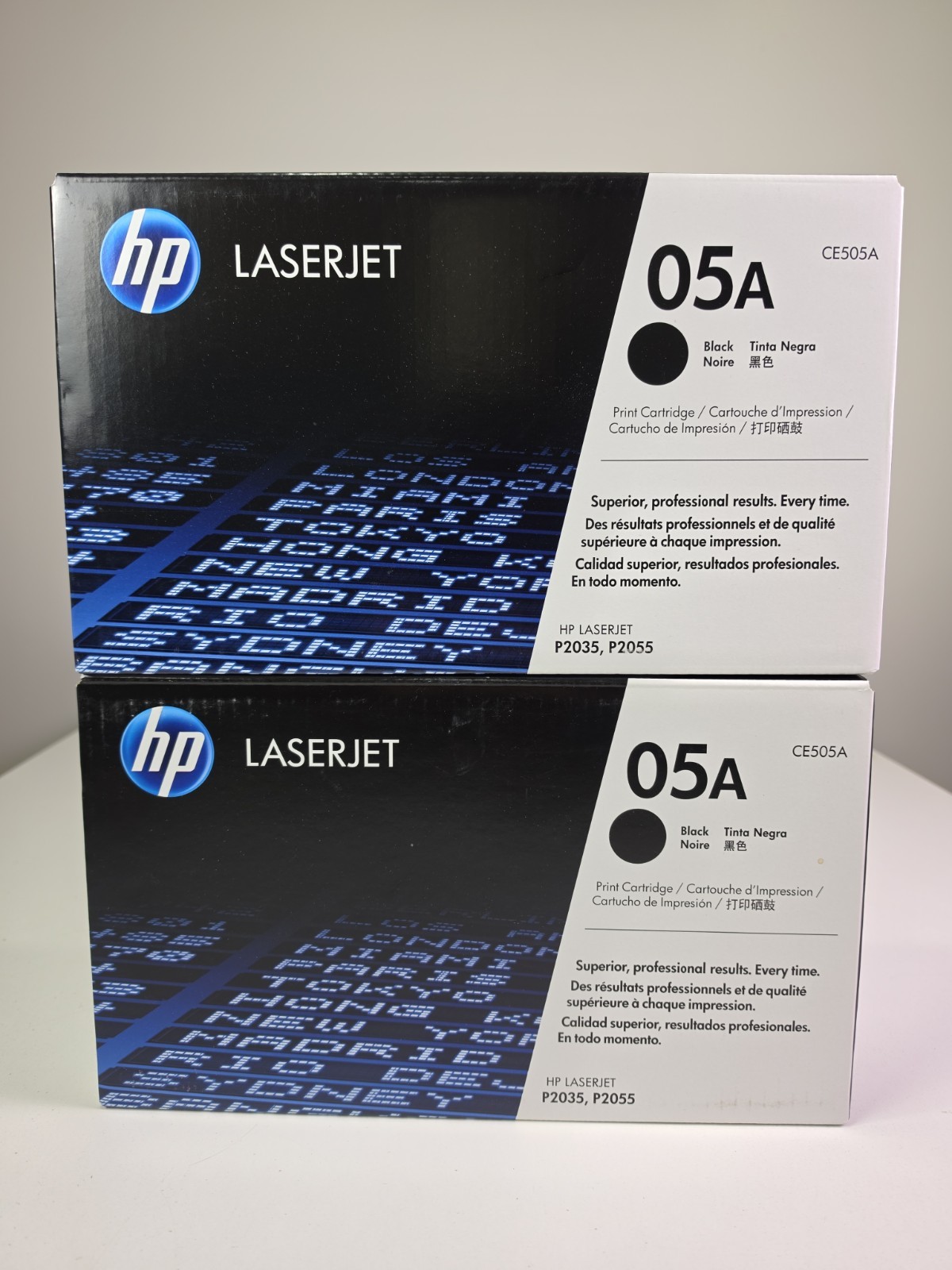 2 Pack - NEW Genuine HP 05A Black LaserJet Toner Cartridge CE505A Retail Box