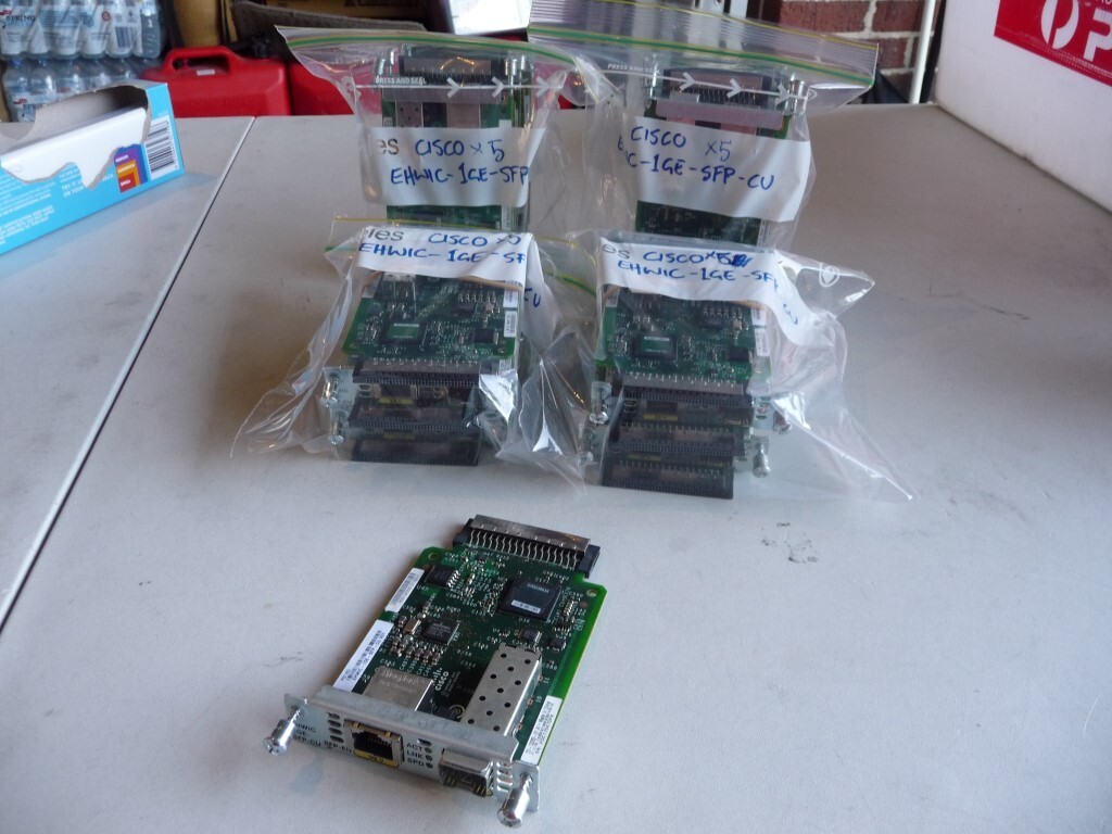 AU SELLER Cisco EHWIC-1GE-SFP-CU 1-Port Gigabit Ethernet Enhanced Network Card