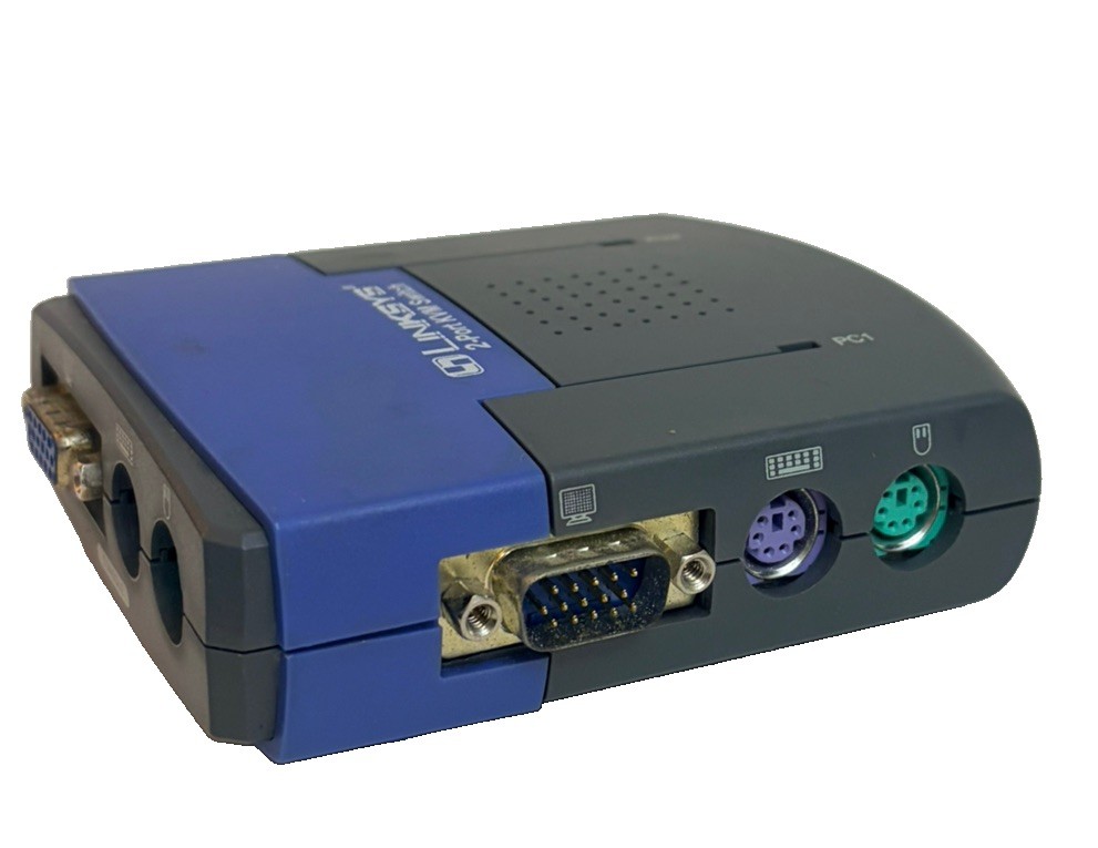 Linksys ProConnect PS2KVM2 2-Port Compact KVM Switch with Cables PS/2 VGA