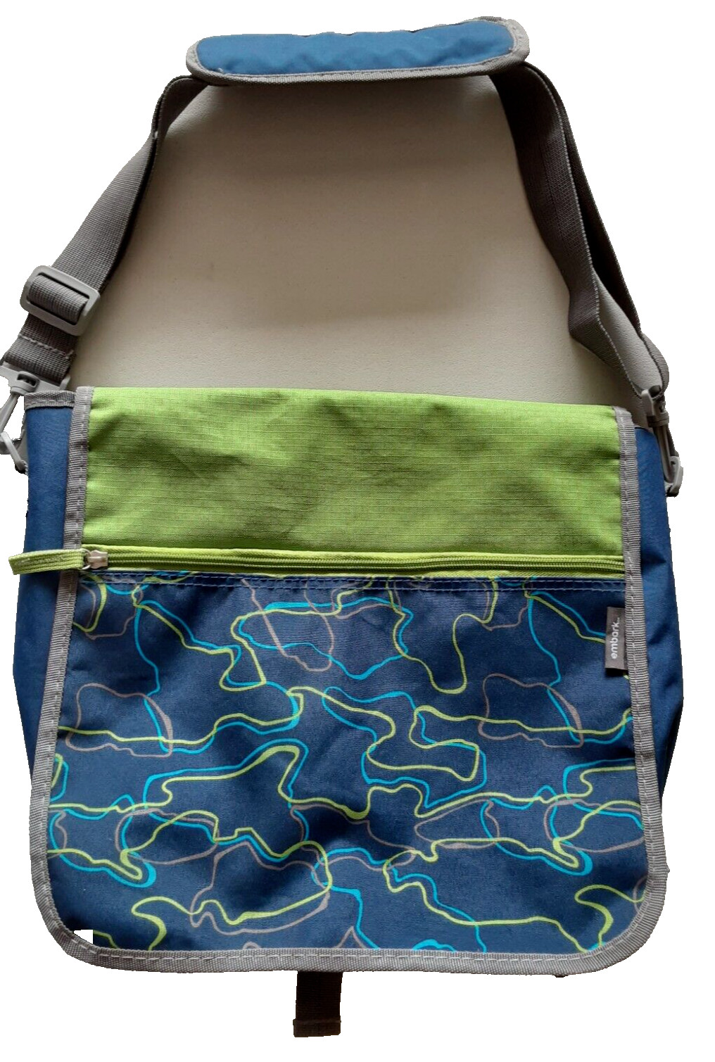 EMBARK BAG COMPUTER LAPTOP MESSENGER Blue Grey Green CROSSBODY COMPUTER BAG -NEW
