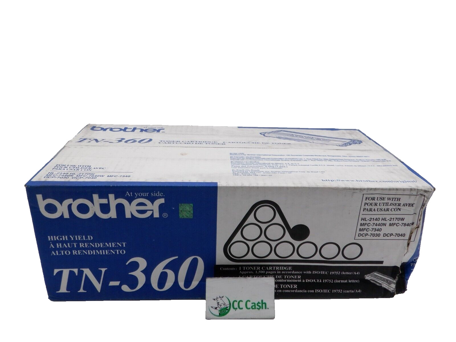 Genuine Brother TN-360 High Yield Toner Cartridge Black F.Shipping D