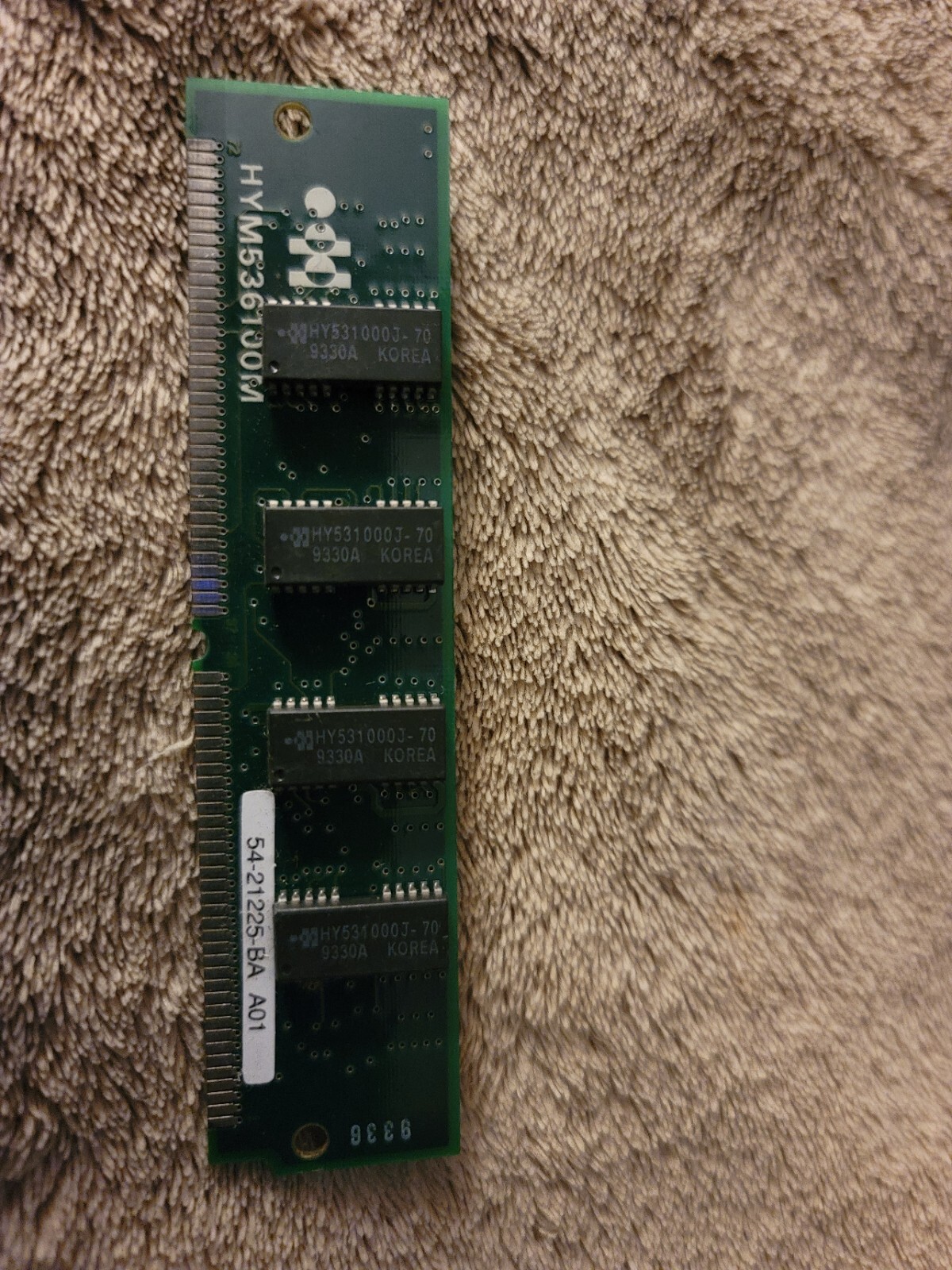 HYM536100M 4MB 70NS 72-PIN SIMM PARITY FPM RAM MEMORY MODULE - VINTAGE