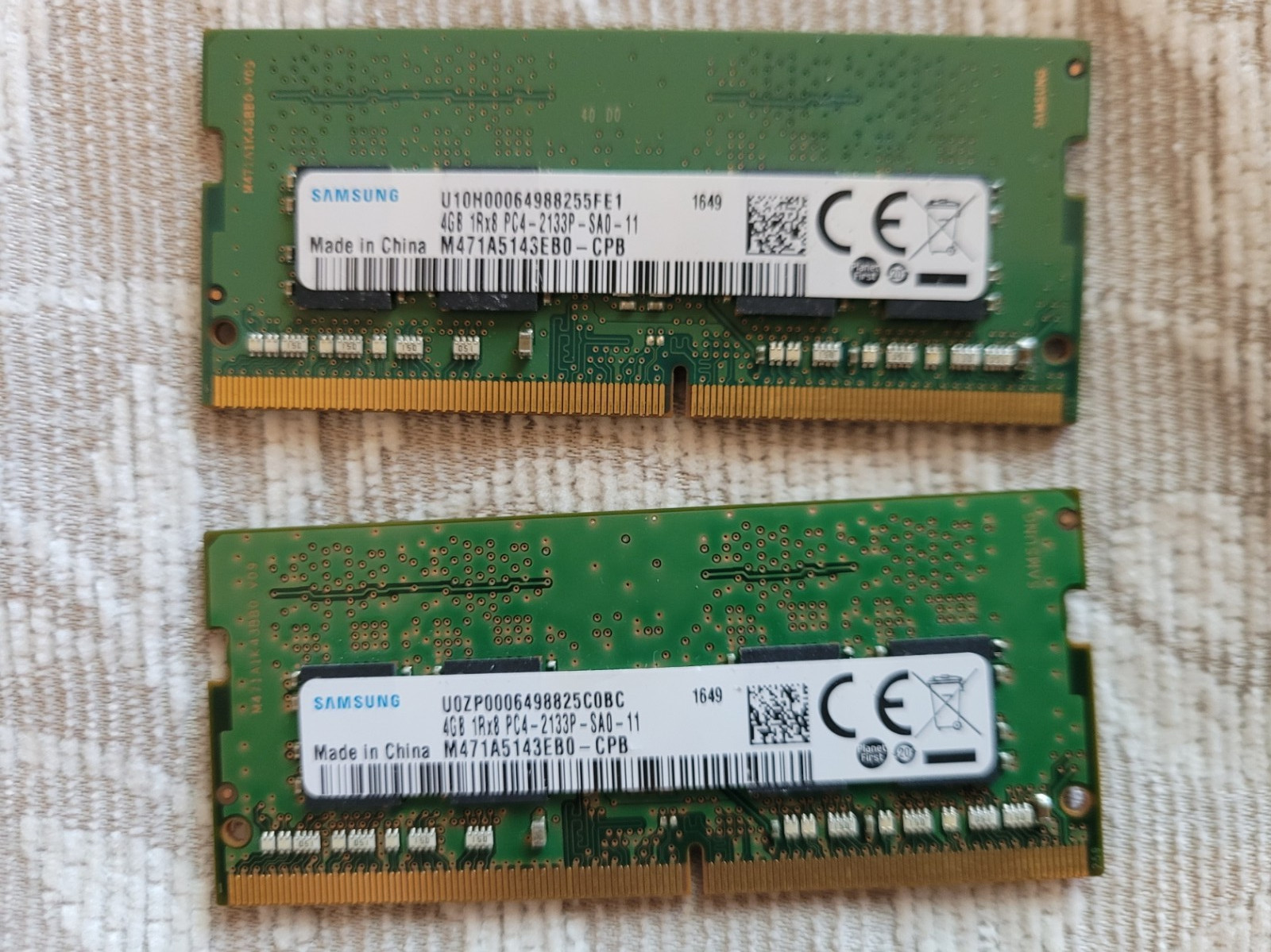 8GB RAM Kit 2x 4GB Samsung / Hynix 1Rx8 & 16 PC4 Laptop 204-Pin RAM Sticks