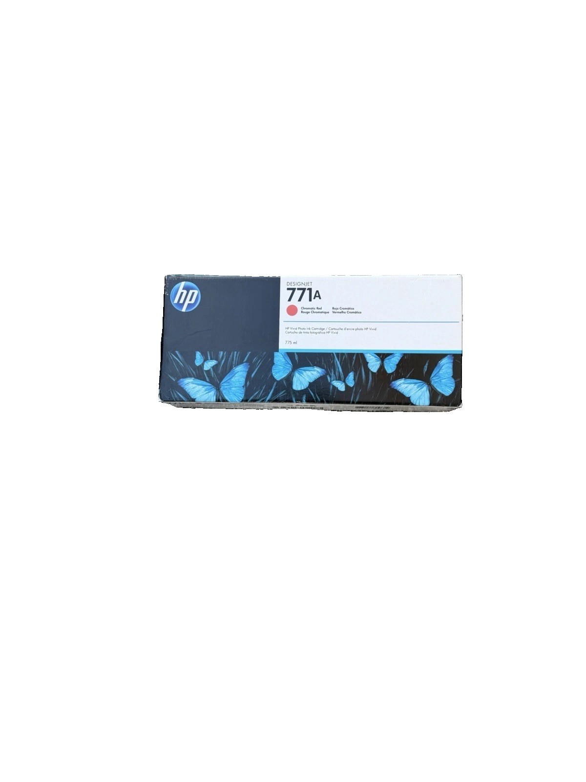 HP 771A Ink Cartridge- Chromatic Red (B6Y16A) - SEALED, 03/2024