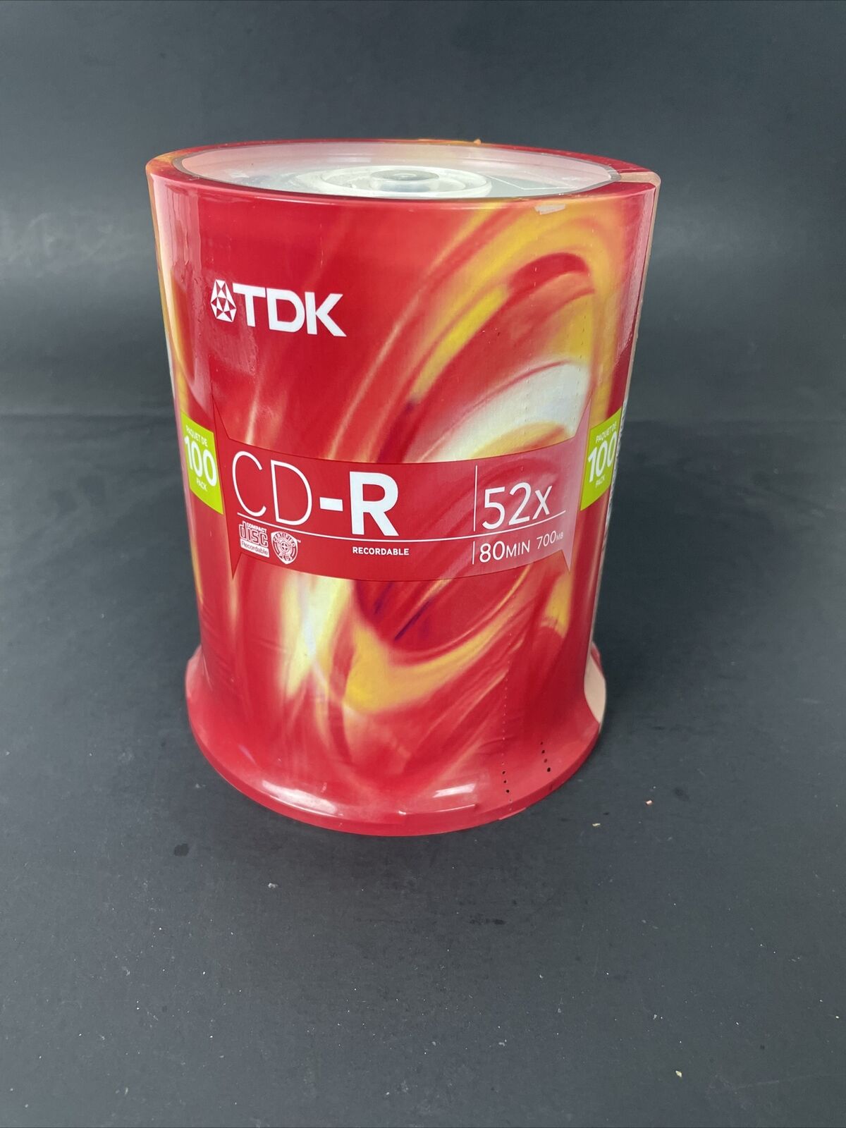 TDK Blank Recordable CD-R 100 Pack 700MB 80Min 52x Speed NEW SEALED