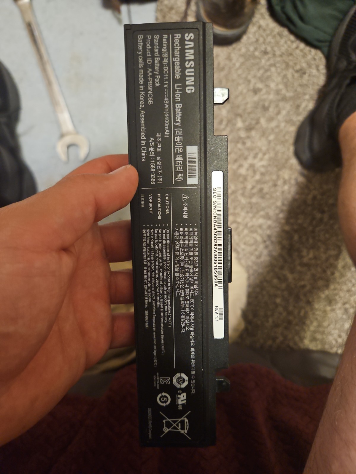 Original AA-PB9NC6B AA-PB9NS6B Battery for Samsung R428 R528 R580 R730 Q430 R420