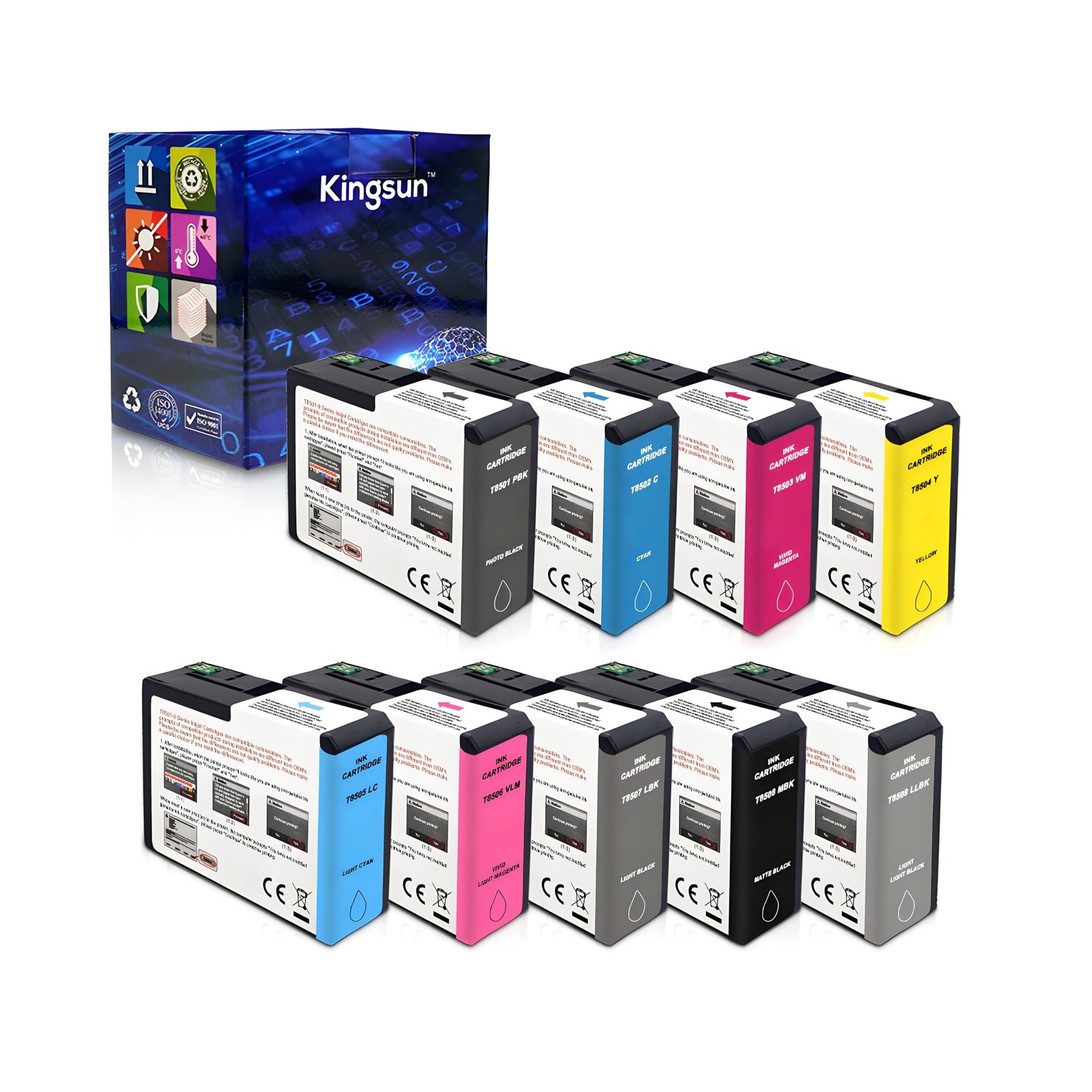 T850 Ink Cartridge UltraChrome HD T8501 T8502 T8503 T8504 T8505 T8506 T8507 T...