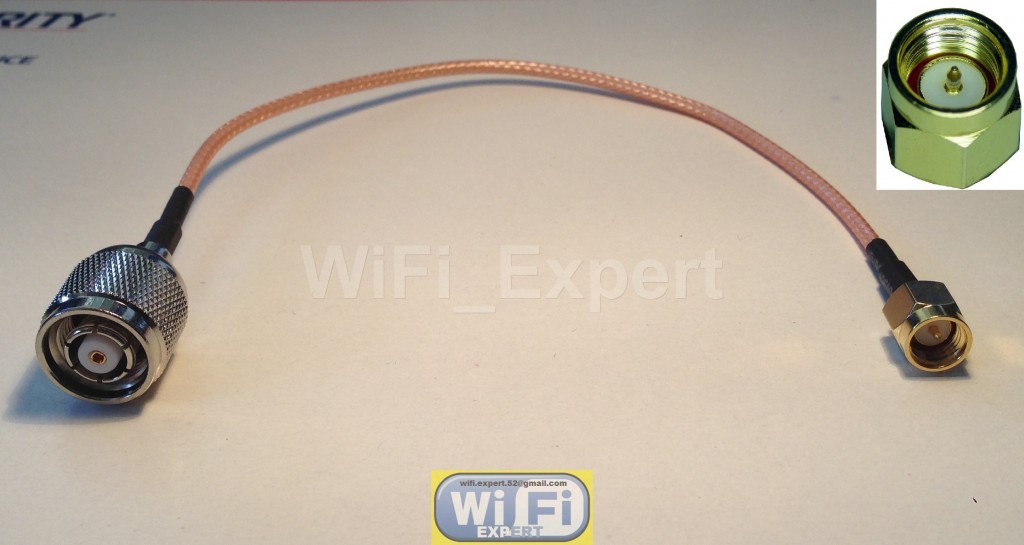 1 x 8 inch RP-TNC Male plug to SMA Male jumper coax RF cable RG316 USA