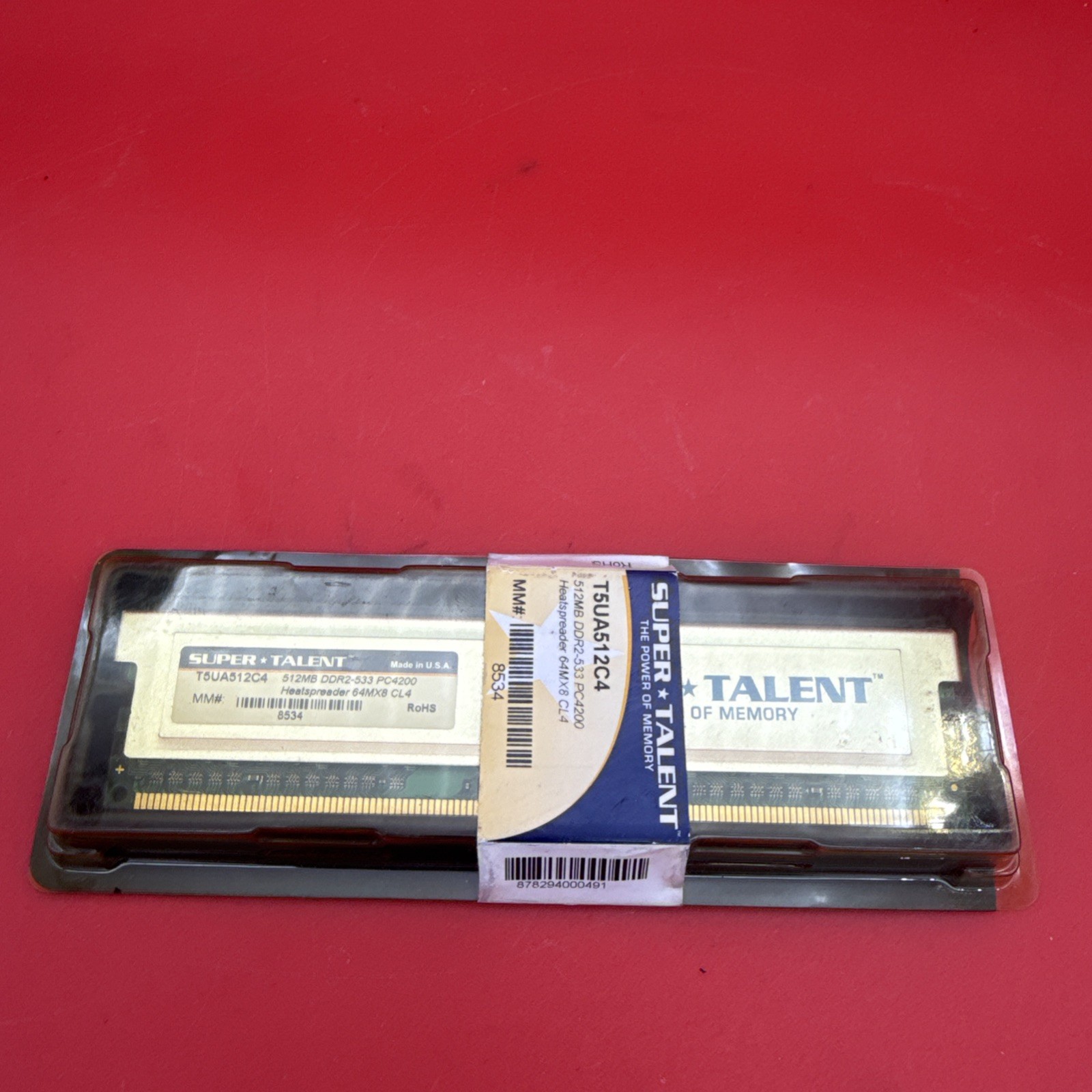 T5UA512C4 Super Talent 512MB DDR2 Non ECC PC2-4200 533Mhz Memory