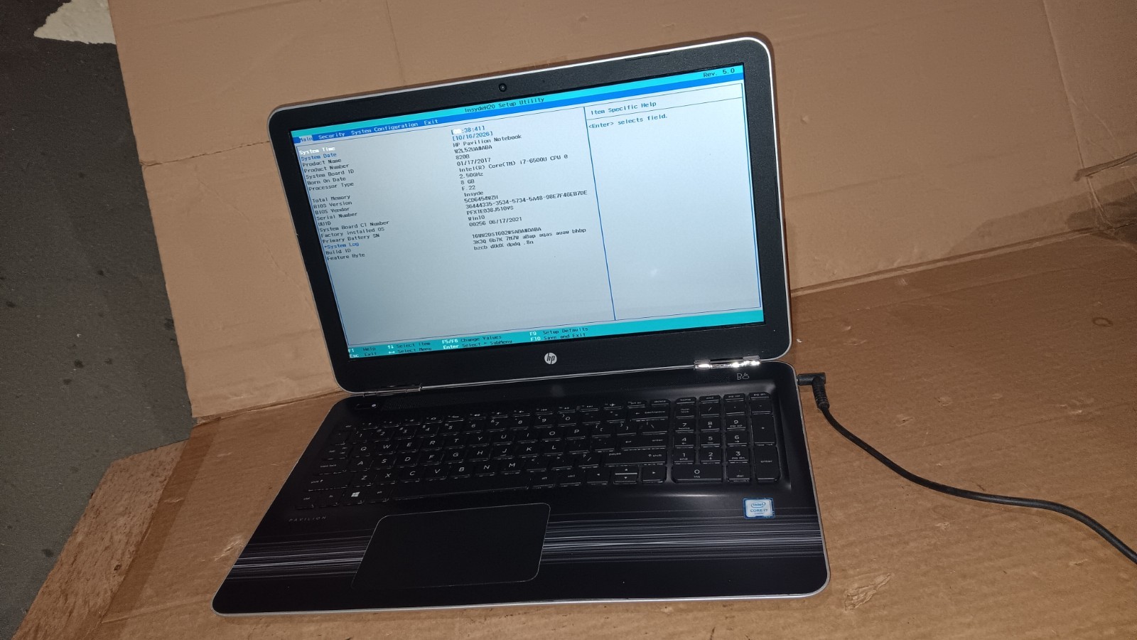 HP Pavilion 15-au063nr Laptop Intel Core i7-6500U @ 2.50 GHz 15.6" LCD Screen