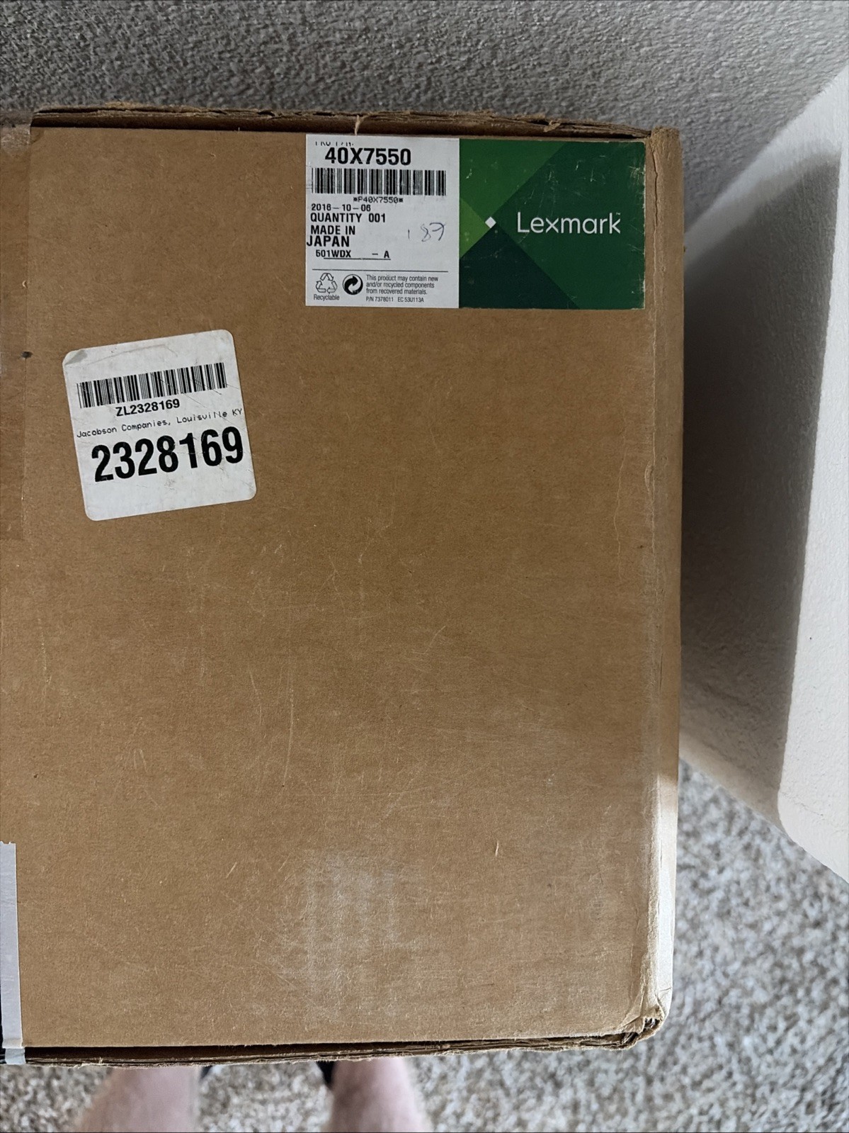 Lexmark 40x7550 Fuser Maintenance Kit - never Opened Or Used