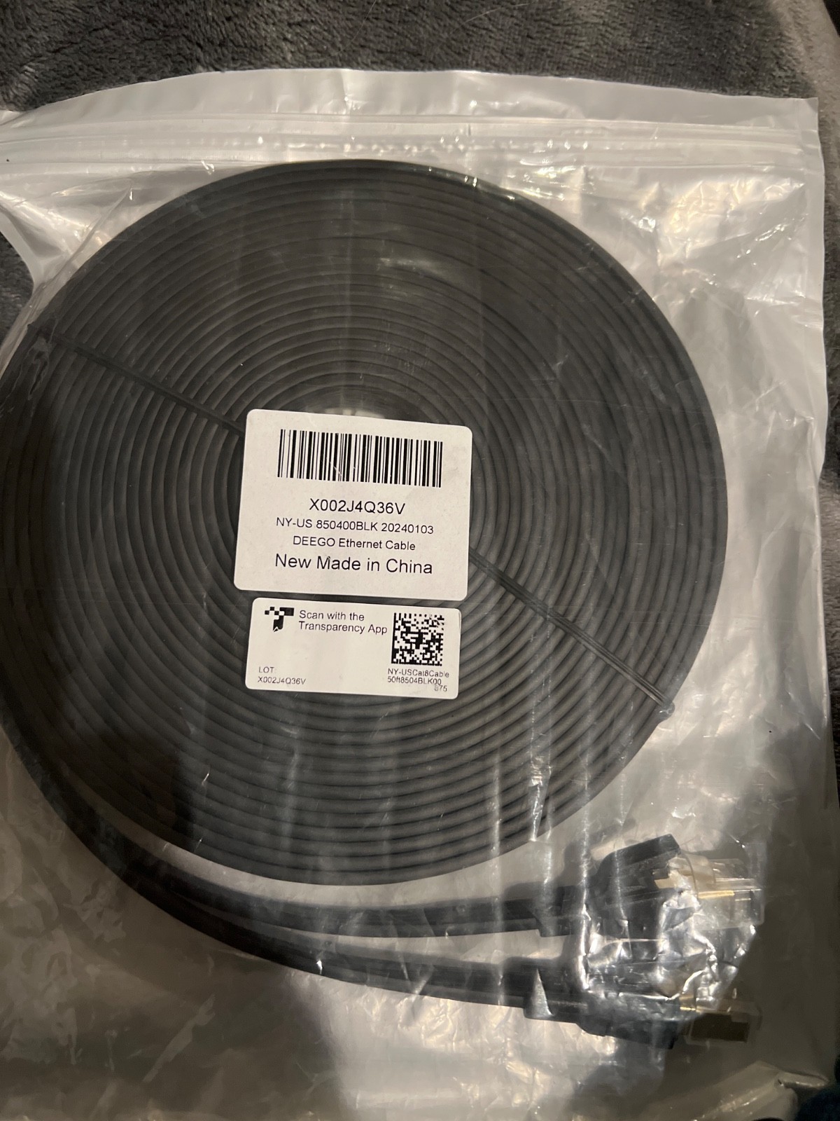DEEGO Cat 6 Ethernet Cable 15mFlat Wire High Speed Internet Net...
