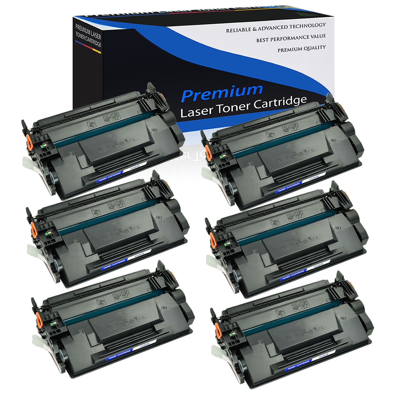 6PK CF287A 87A Toner Cartridge Fit for HP LaserJet Enterprise M527z M506x M527c