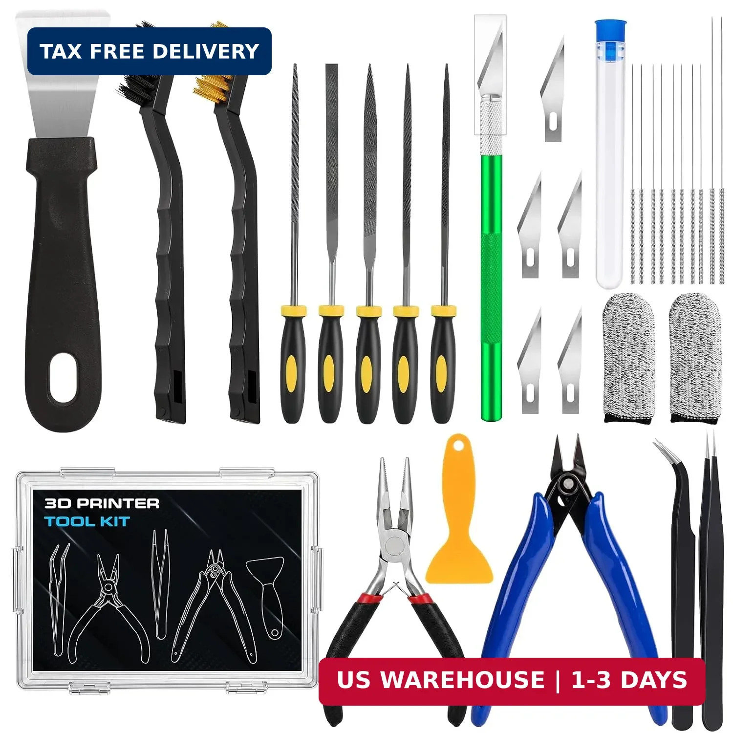 32Pcs 3D Printer Tools Kit for 3D Printing Cleaning, Finishing and Removing