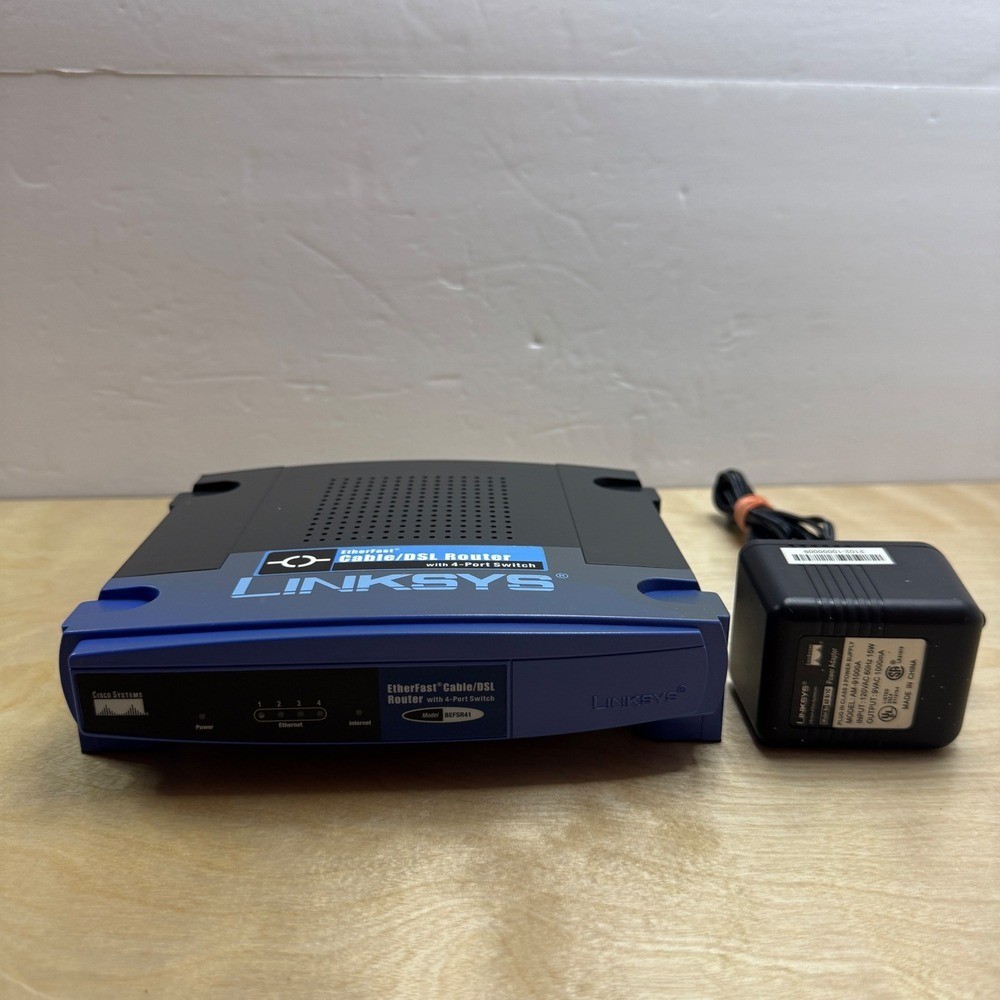 Linksys EtherFast Cable/DSL Router with 4-Port Switch BEFSR41 Ver. 4.1