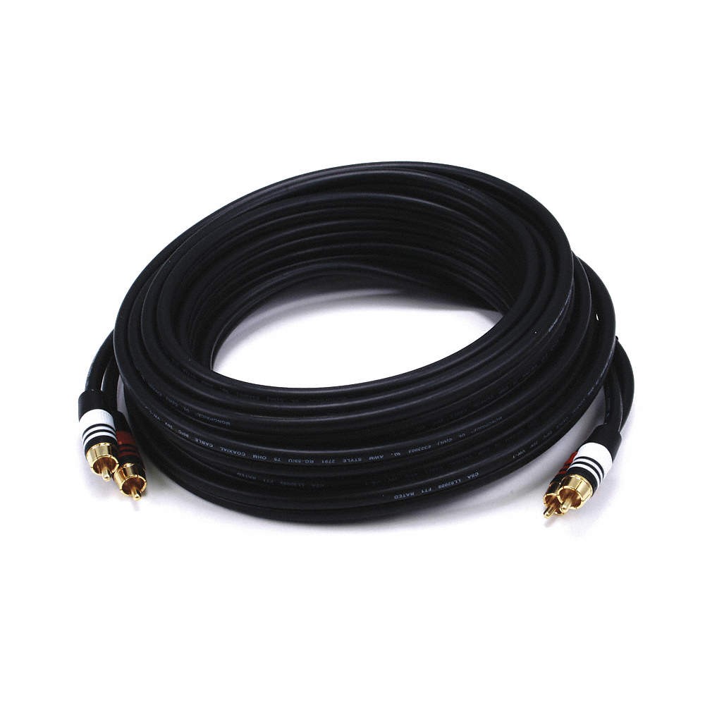 MONOPRICE 2866 A/V Cable,2 RCA M/M, 25ft 14X092