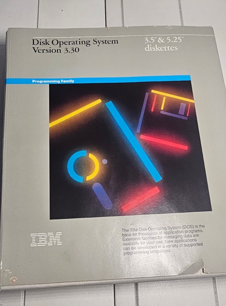 IBM DOS 3.30 Disk Operating System 1987: 1st Edition / 5.25 Software Disks Read