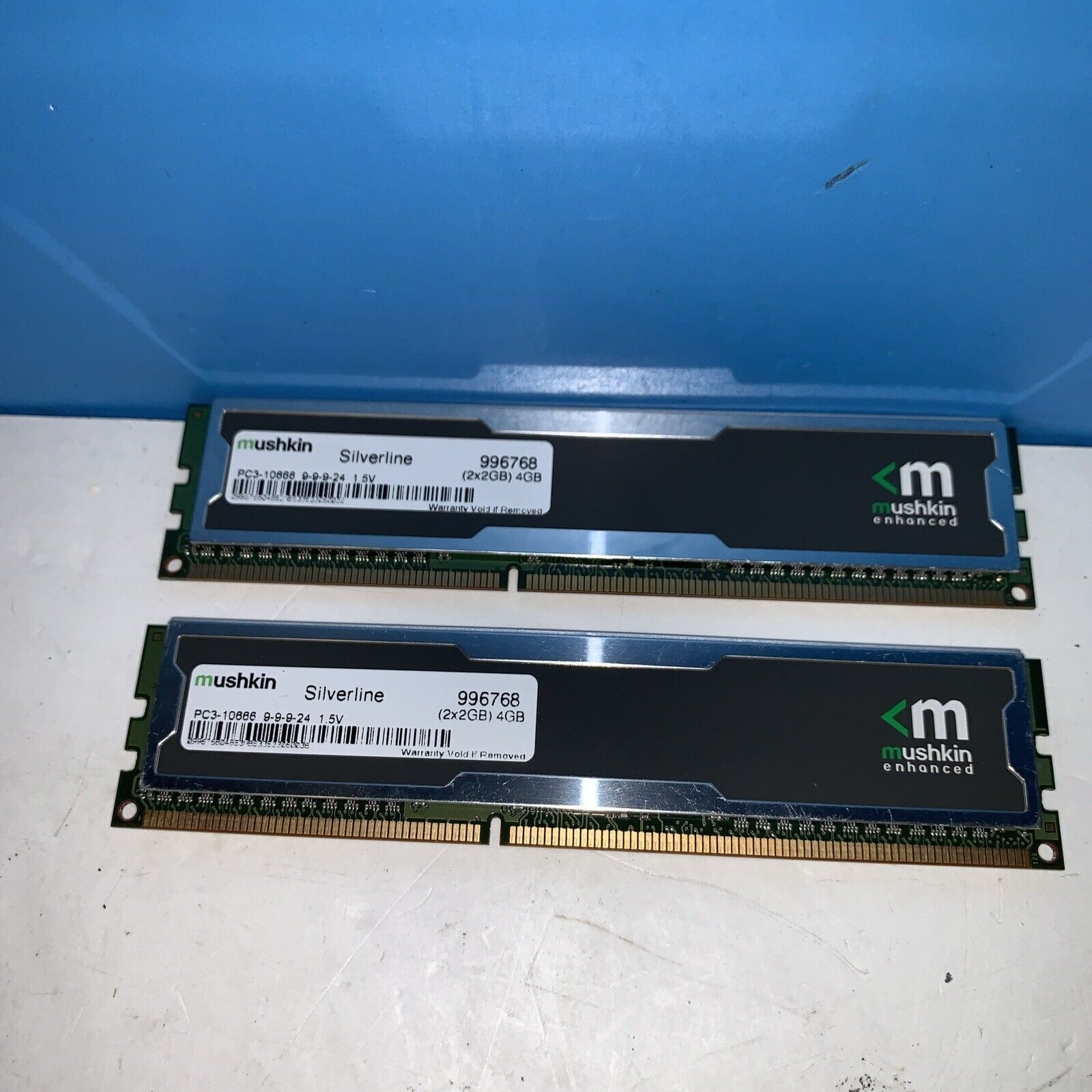 2X2GB = 4GB mushkin  Silverline  996768  PC3-106689-9-9-24 1.5V desktop memory