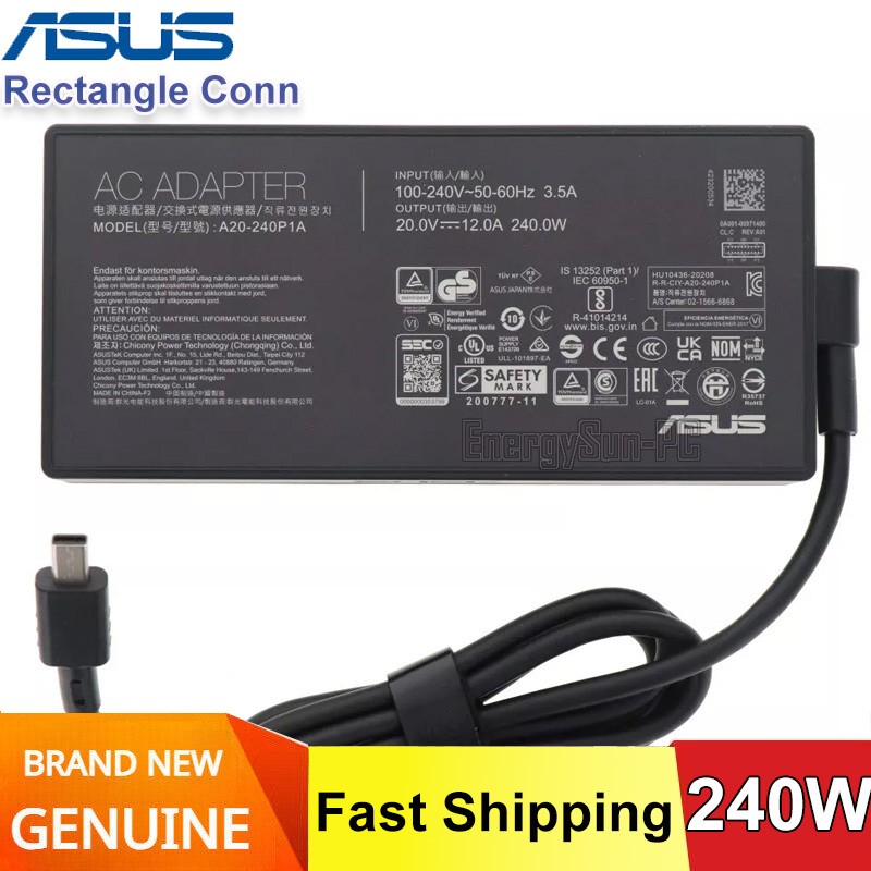 240W Original ASUS ProArt P16 (H7606) H7606WI H7606WU Charger A20-240P1A