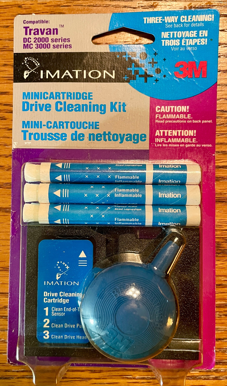 Imation 3M Minicartridge Drive Cleaning Kit Travan DC 2000 & MC 3000 – New
