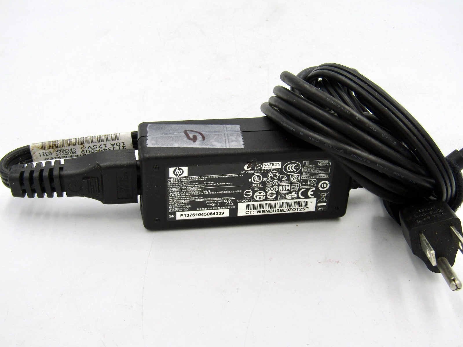 HP 622435-002 19.5V 2.05A 40W Genuine Original AC Power Adapter Charger - Used