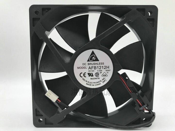 DELTA AFB1212H  DC12V 0.35A 120*120*25mm 120mm 2-wire Computer fan 2pin
