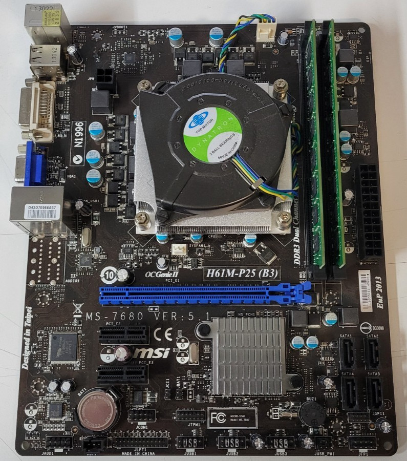 MSI H61M-P25 (B3) mATX Motherboard LGA1155 Pentium G850 2.9 GHz MS-7680