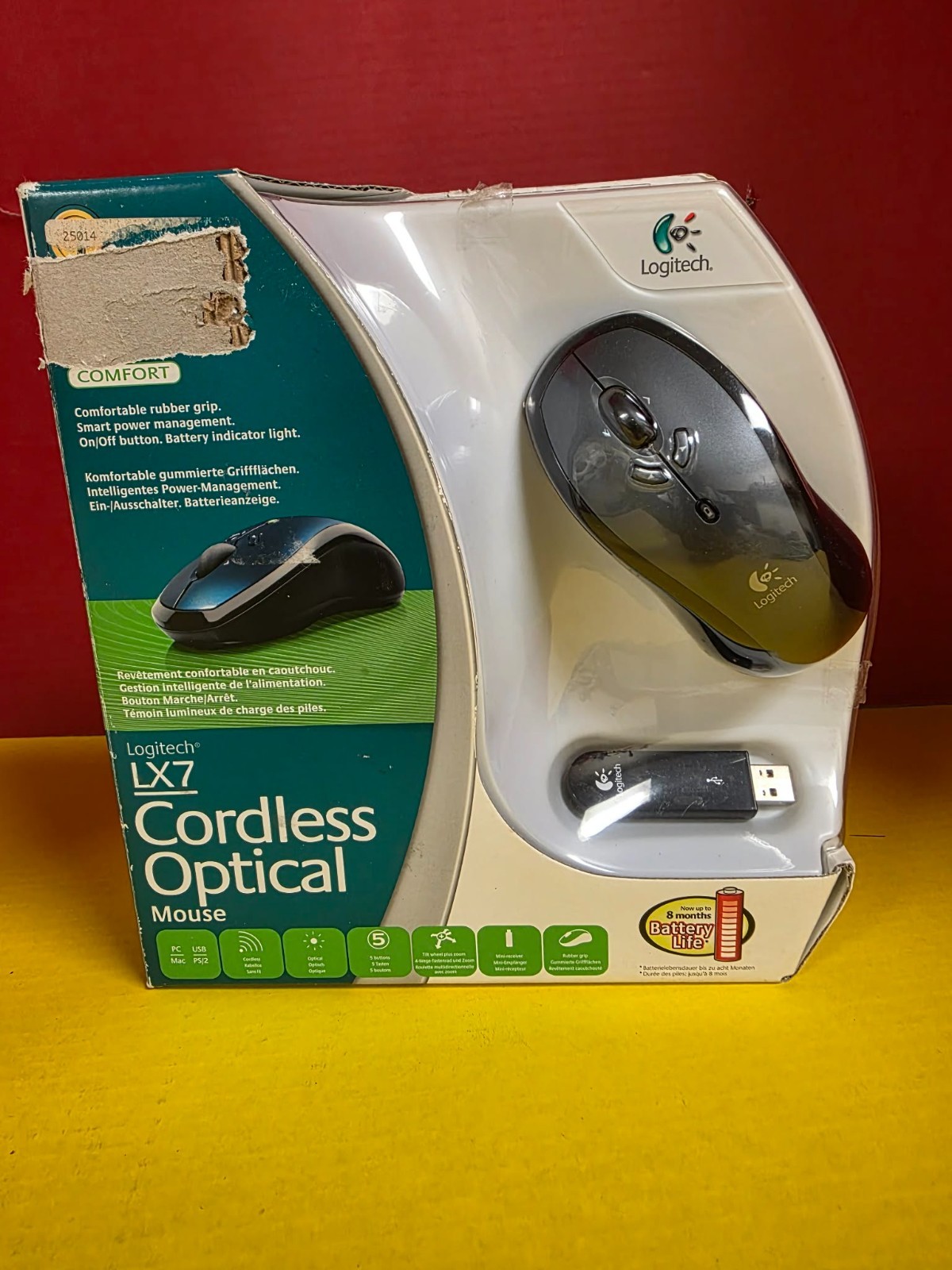 Logitech LX7 Cordless Wireless 5 Button Optical Mouse New in the Box