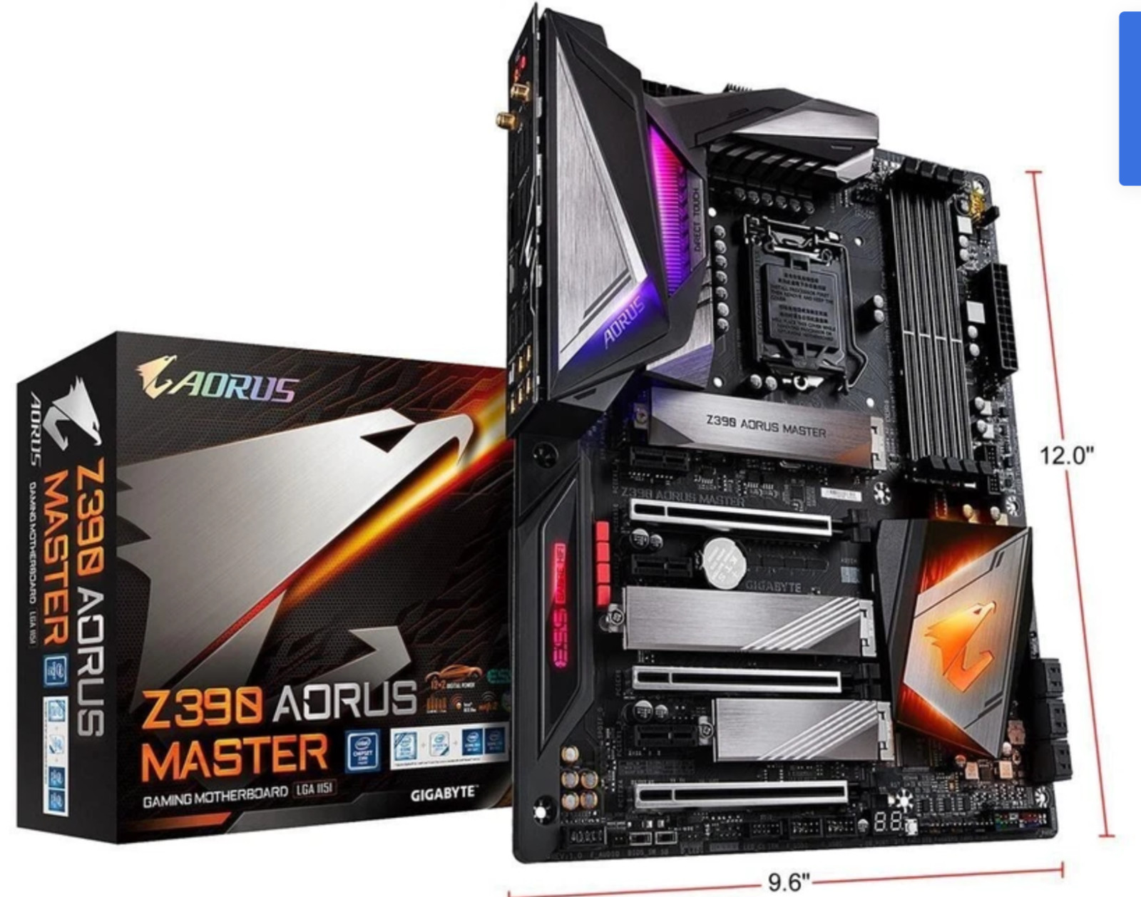 GIGABYTE Z390 AORUS MASTER LGA 1151 (300 Series) ATX motherboard