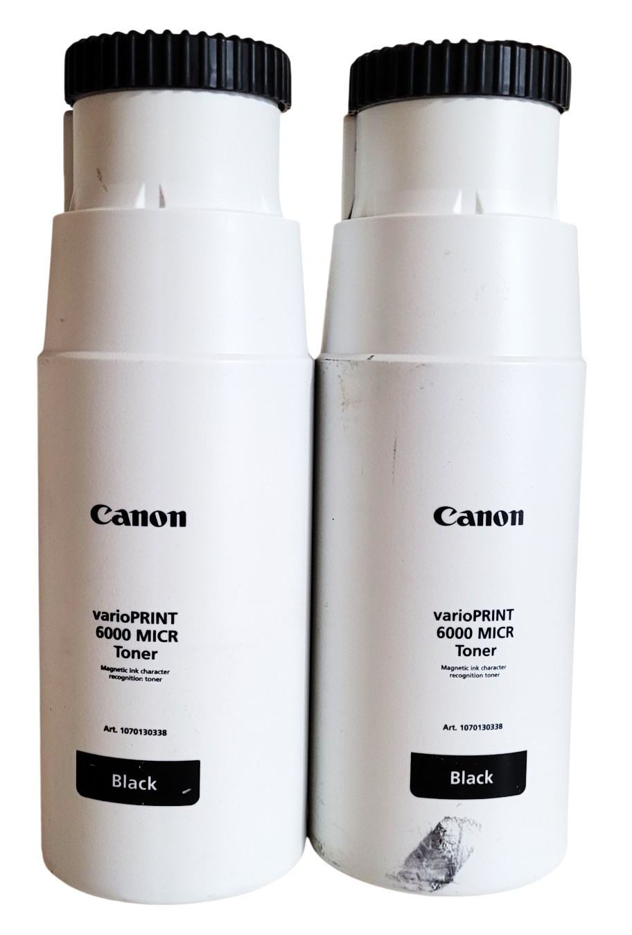 Canon 1070130338 varioPRINT 6000 MICR Black Toner Lot of 2 Bottles Without Box