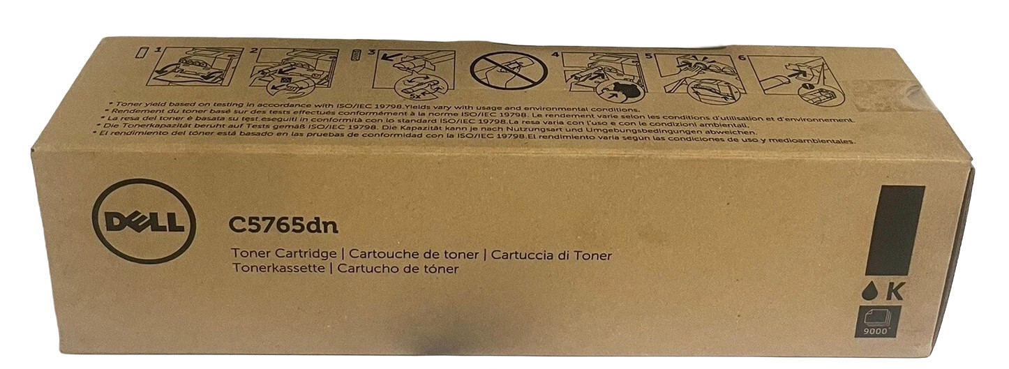 Genuine Original New Sealed Box Dell 4DKY8 Toner Cartridge Black We Ship Fast