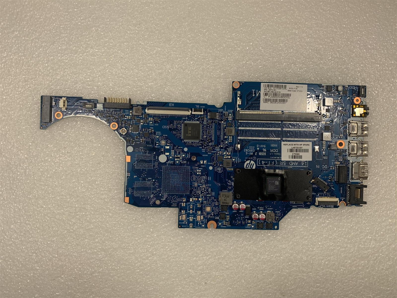 HP 245 G8 Notebook L53666-601 L46703-601 001 AMD A4-9125 CPU Motherboard New