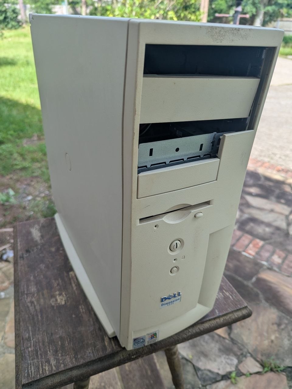 Dell Dimension V350 Desktop PC Tower Beige For Parts/Repair TC