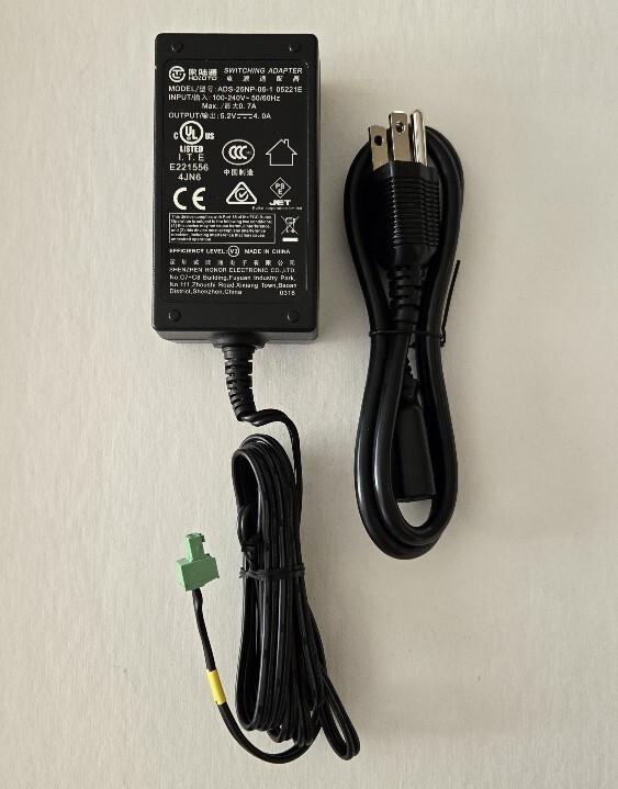 Genuine KRAMER HONEYWELL HOIOTO ADS-25NP-06-1 05221E Switching Adapter 5.2V 4A