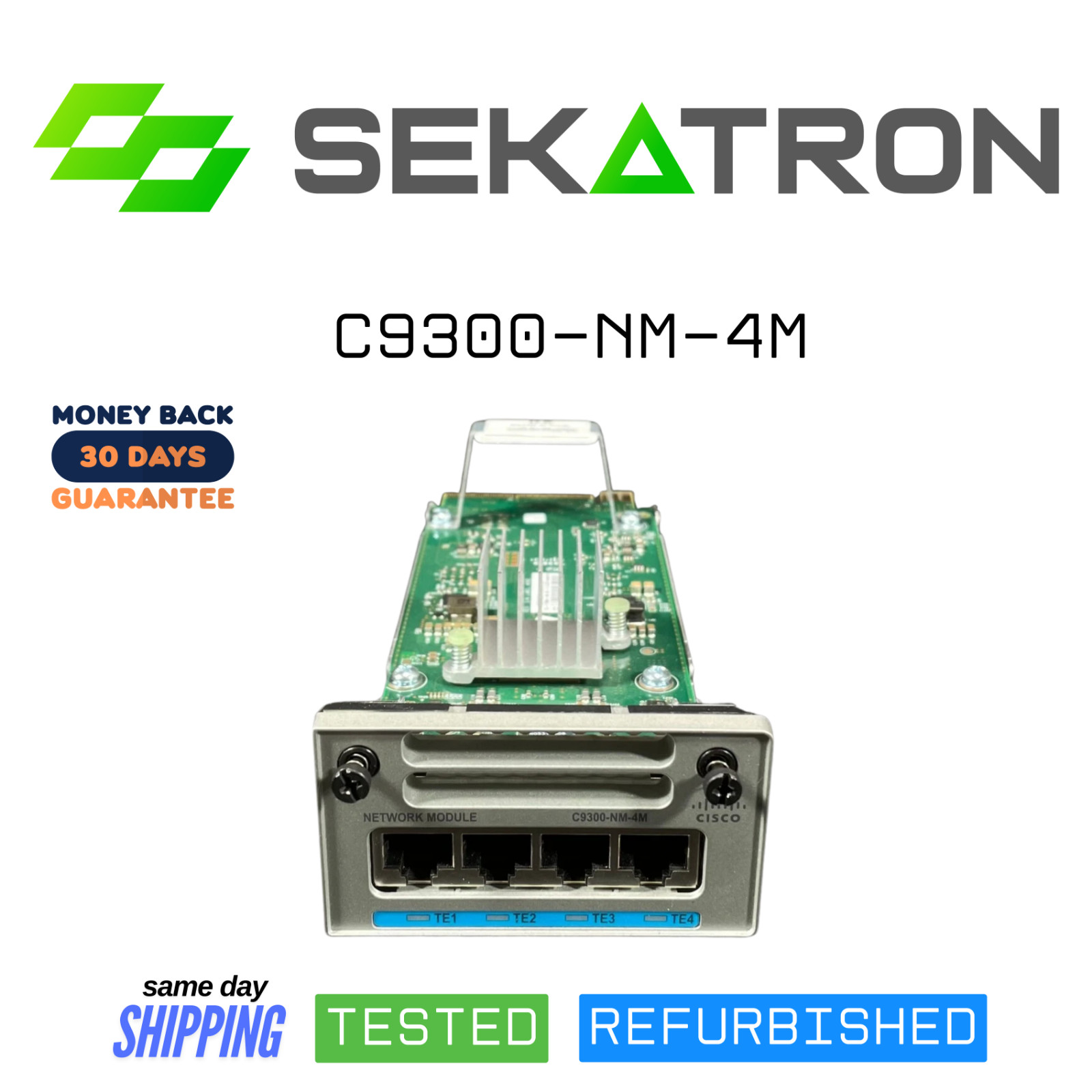 🔌 Cisco C9300-NM-4M • 4× 10G SFP+ Uplink Module • Catalyst 9300 Series ✅ USED