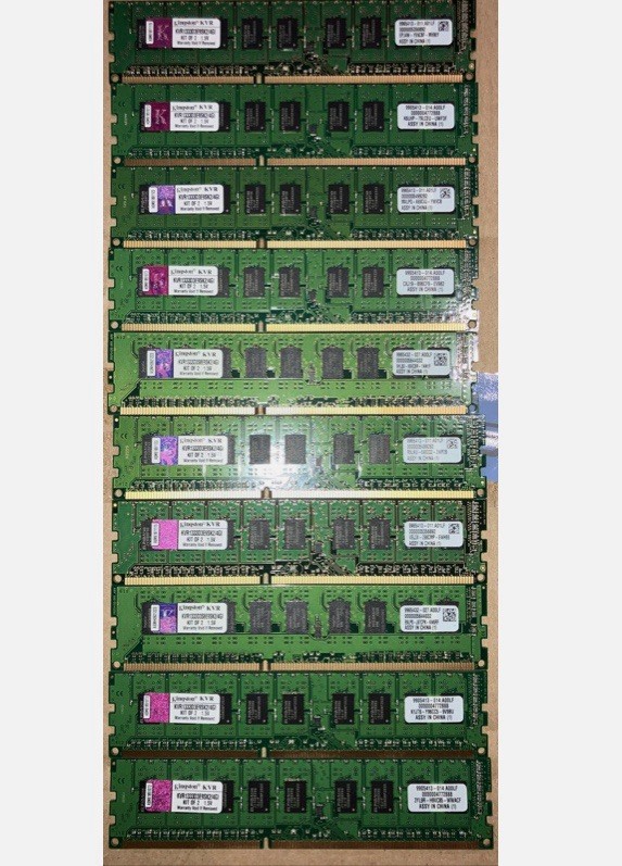 20GB KIT (10x2GB) Kingston 2 GB 1333 MHz DDR3 SDRAM Memory KVR1333D3E9SK2/4G