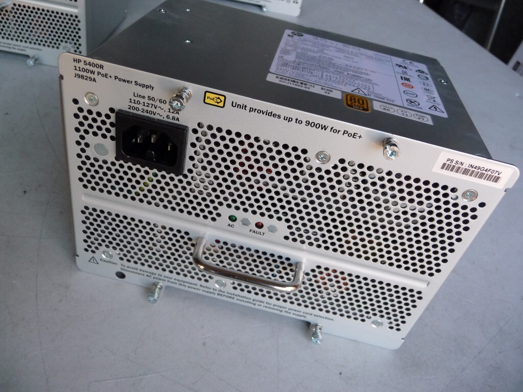 AU SELLER HP J9829A 1100W HPE / Aruba 5400R zl2 PoE+ 0957-2414 80+ PSU - TESTED