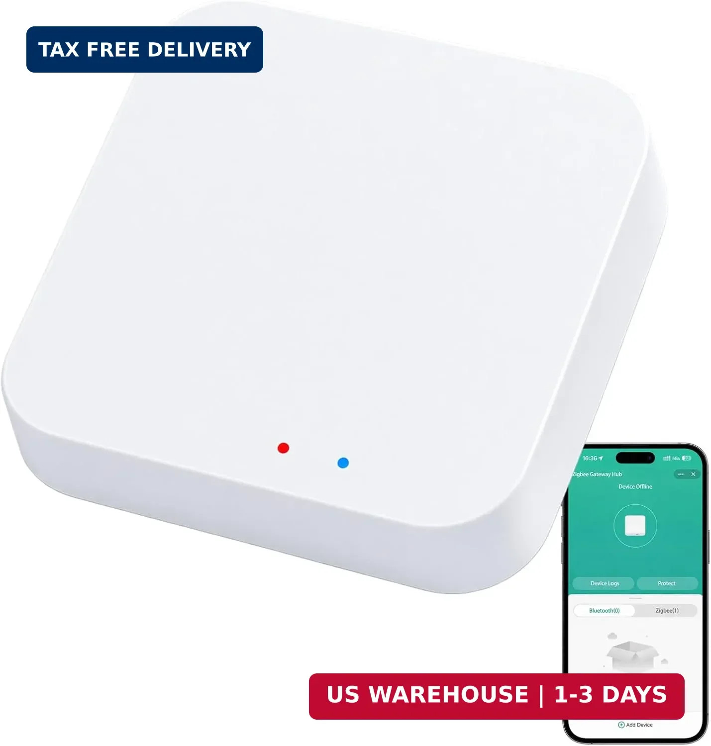ZigBee 3.0 Hub WiFi & Bluetooth Dual Mode Gateway, Only for Tuya Product Smart H