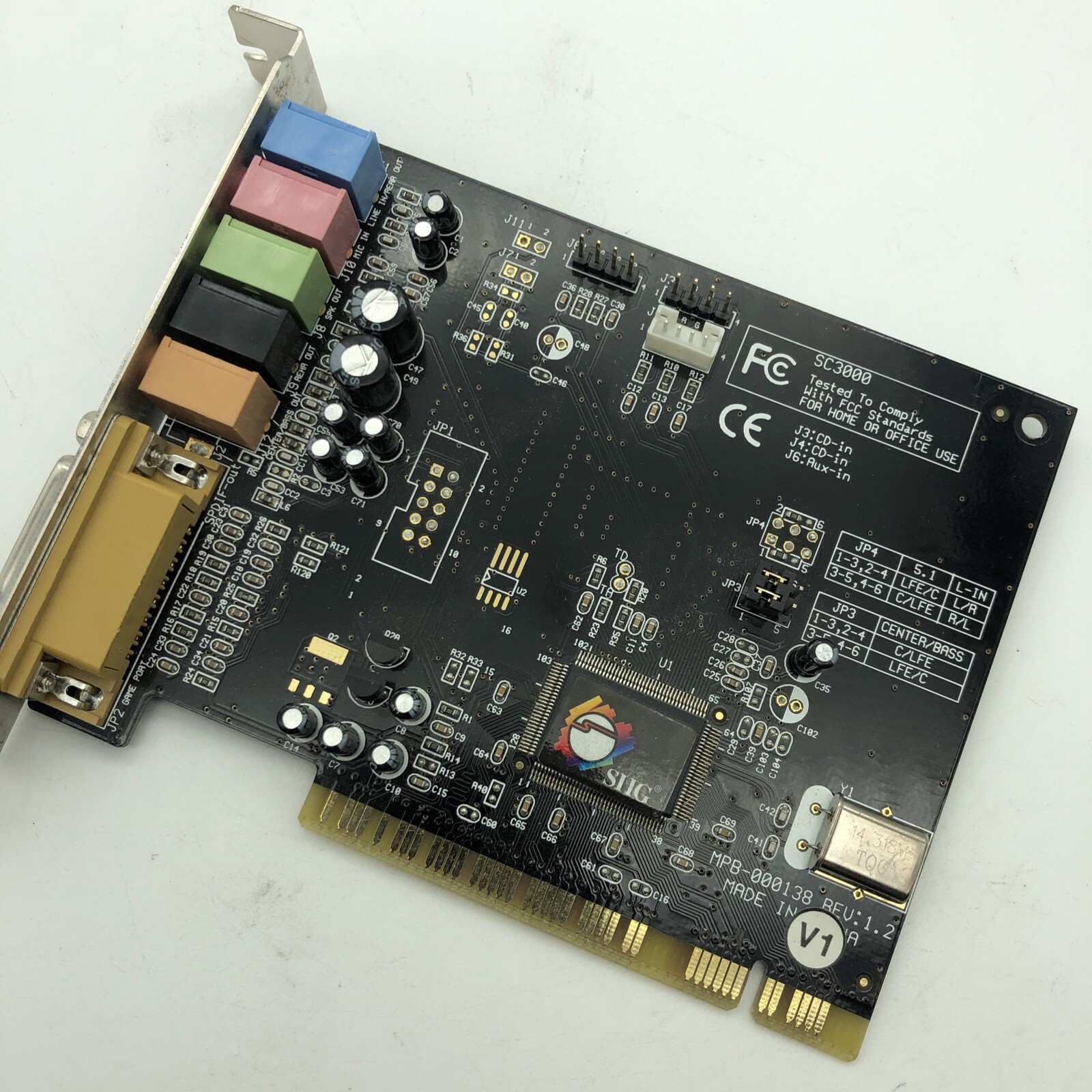 SIIG PCI Sound Card SC3000 Diamond Audio Vintage Gaming Win Dos Blaster Comp