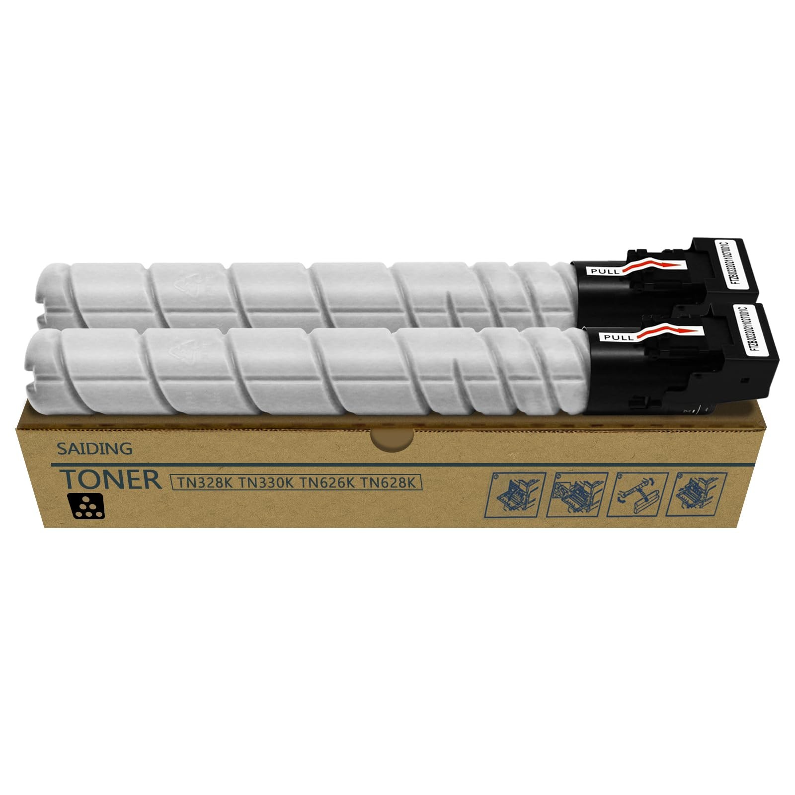 SAIDING Black TN328 TN626 Toner Cartridge 2 Pack